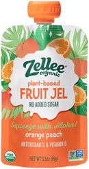 Zellee Organic Fruit Gel with Vitamin C Orange Peach 3.5 oz