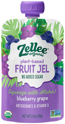 Zellee Organic Fruit Gel with Vitamin C Blueberry Grape 3.5 oz