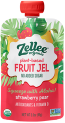 Zellee Organic Fruit Gel with Vitamin C Strawberry Pear 3.5 oz