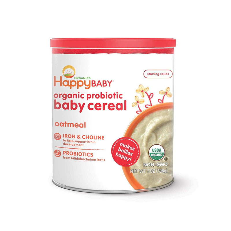 Happy Family Organic Probiotic Baby Cereal Oatmeal 7 oz
