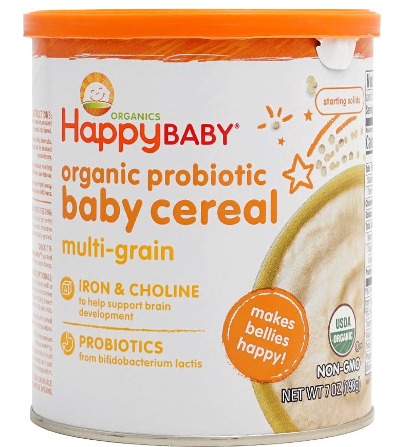 Happy Family Organic Probiotic Baby Cereal Multi-Grain 7 oz