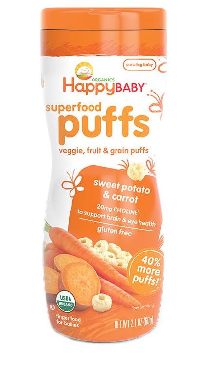 Happy Family Organic Puffs Sweet Potato & Carrot 2.1 oz