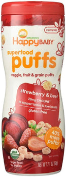 Happy Family Organic Puffs Strawberry & Beet 2.1 oz