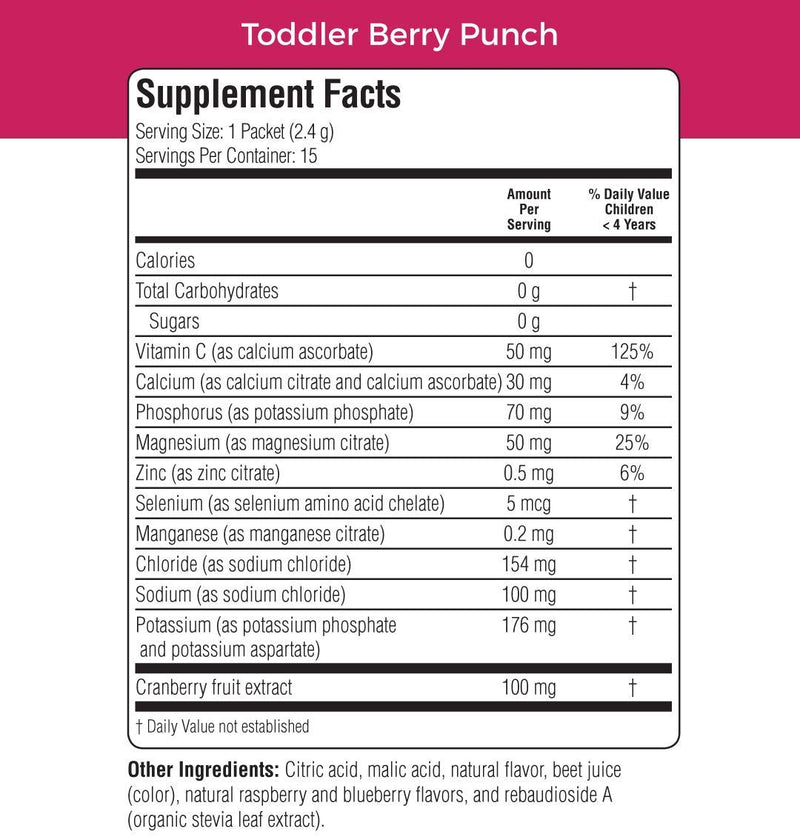 Ultima Health Products Ultima Toddler Formula Berry Punch 15 Packets