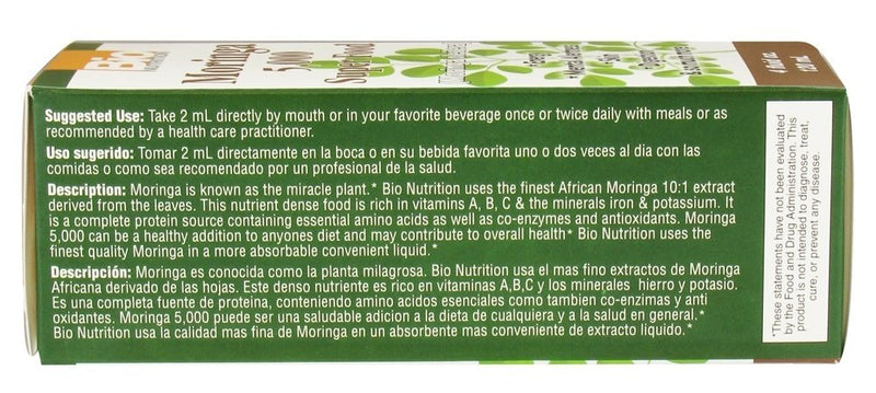 Bio Nutrition Moringa 5000 Super Food Liquid 4 fl oz