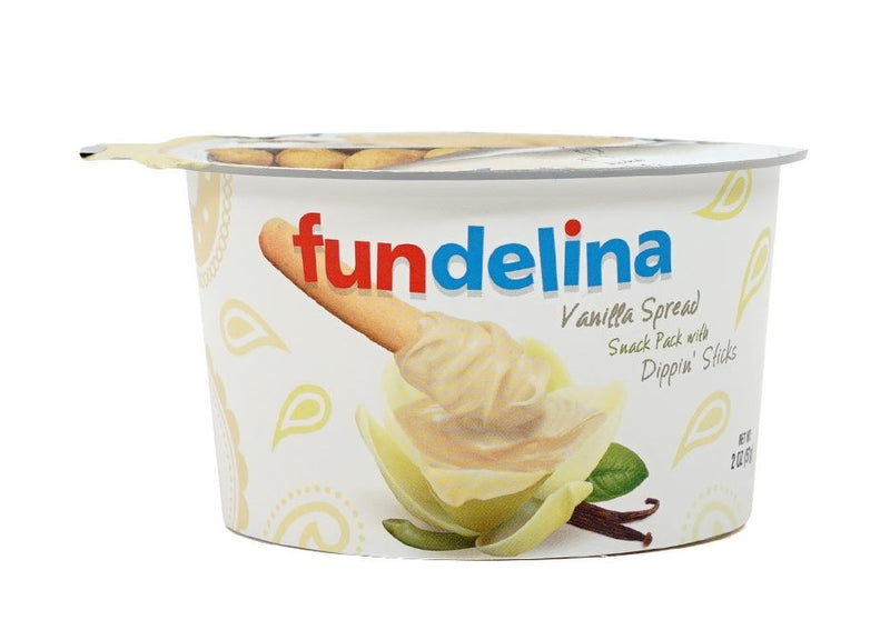 Fundelina Snack Pack with Dipping Sticks Vanilla Spread  2 oz
