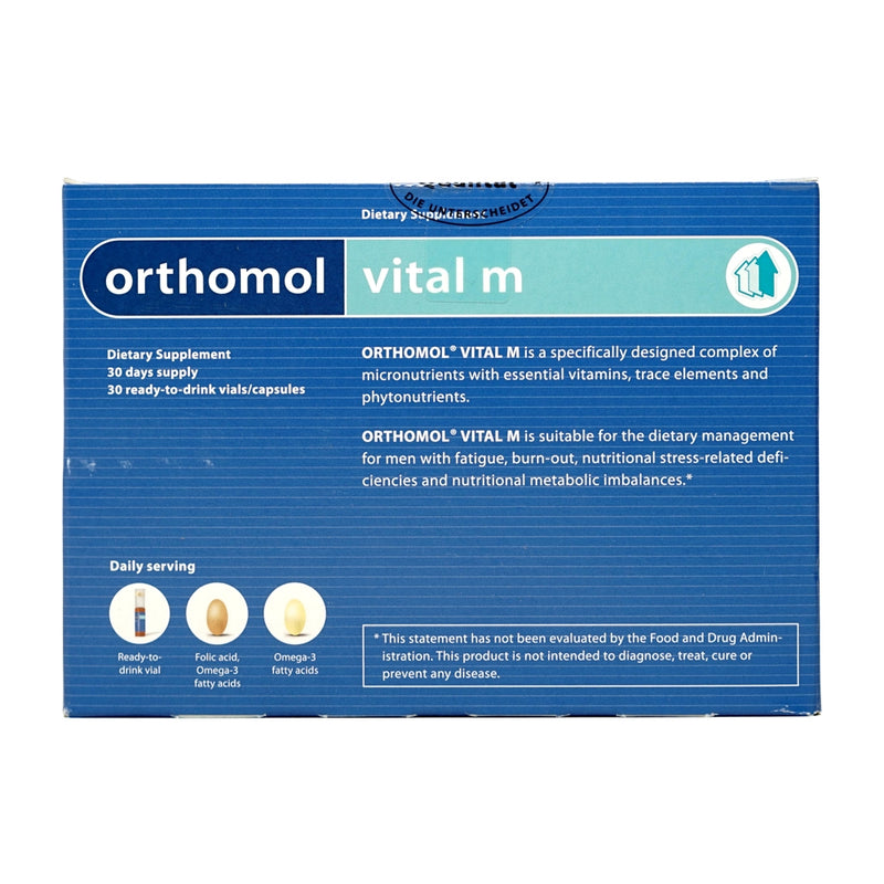 Orthomol Vital M (drink vials,capsules) 30 Days supply