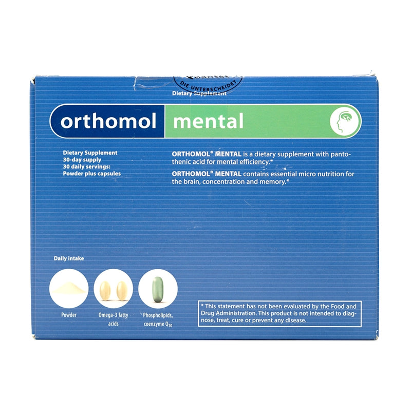 Orthomol Mental (Powder Plus Capsules) 30 Days supply
