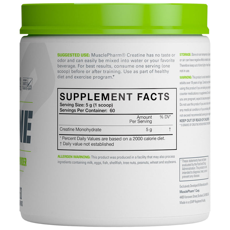 Musclepharm Creatine Unflavored 60 Servings 0.66 lb