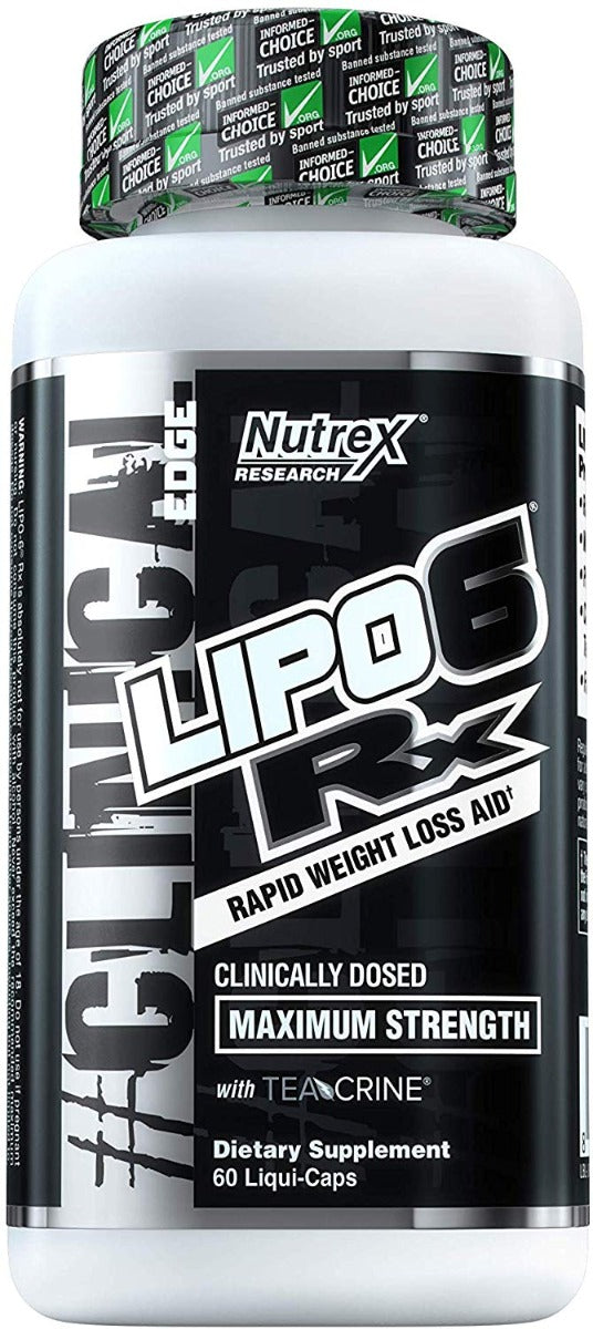 Nutrex Research Lipo 6 Rx, Weight Loss Support 60 Liquid Capsules