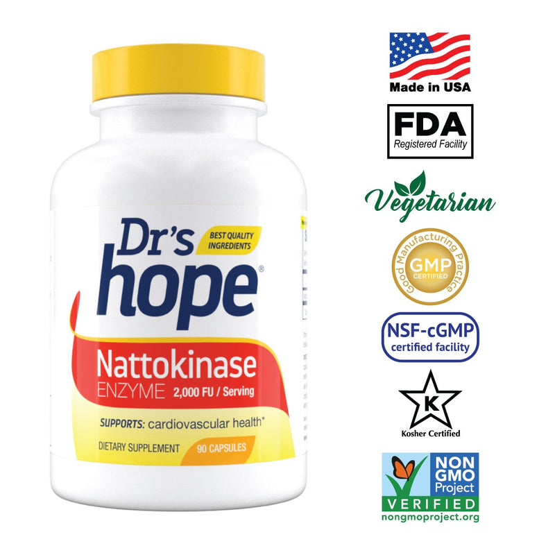 Dr's Hope Nattokinase Enzyme 2,000 FU 90 Capsules