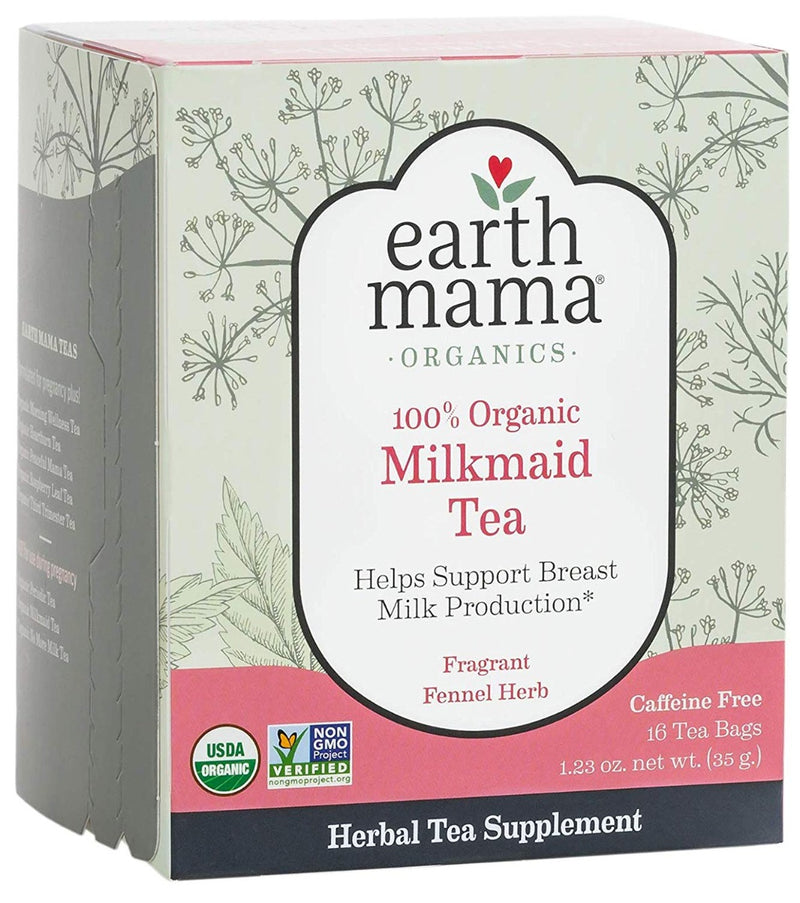 Earth Mama 100% Organic Milkmaid Tea 16 Tea Bags