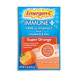 Emergen-C Immune+ With Vitamin D Super Orange 30 Packets