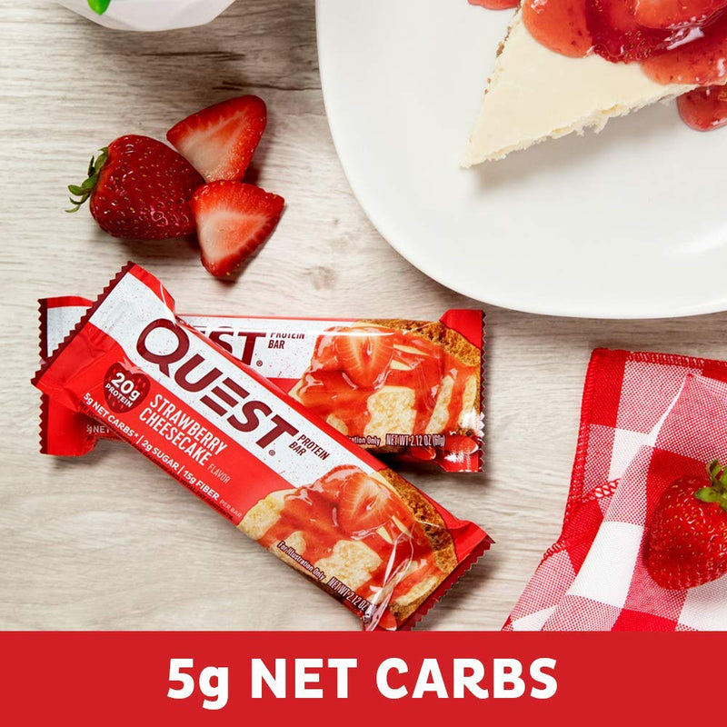 Quest Nutrition QuestBar Protein Bar Strawberry Cheesecake 12 Bars