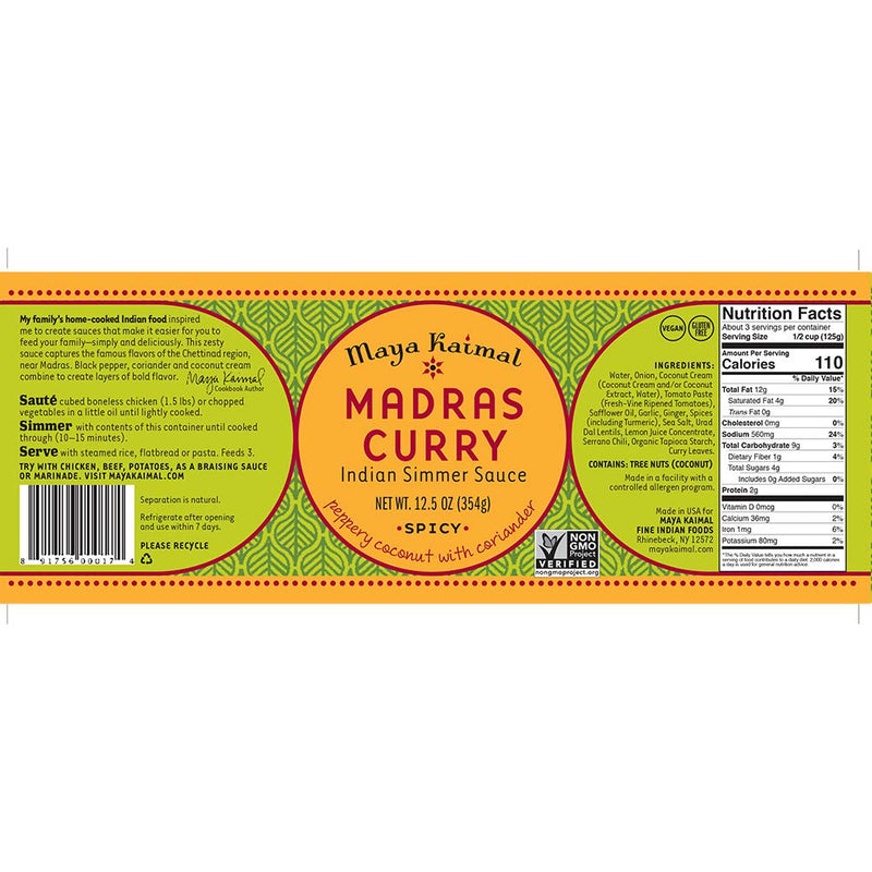 Maya Kaimal Madras Curry Spicy 12.5 oz