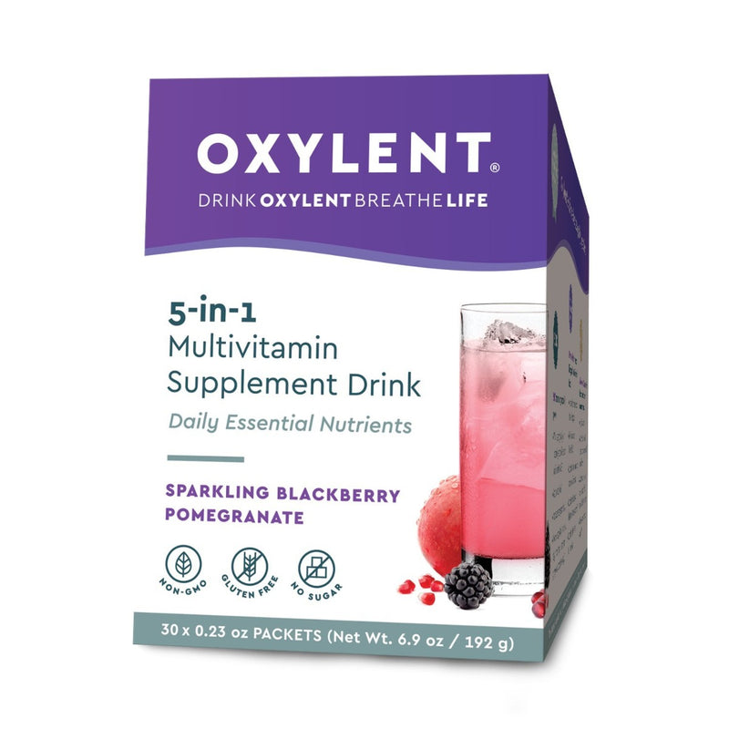 Oxylent Multivitamin Drink Sparkling Blackberry Pomegranate 30 Packets 6.9 oz
