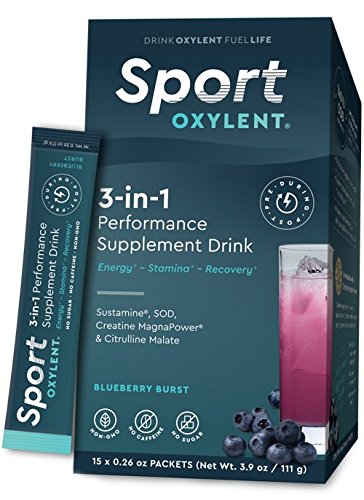 Oxylent Sport Performance Drink Blueberry Burst 15 Packets 3.9 oz