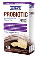 Yum-Vs Probiotic with Calcium White Chocolate 40 Chewables