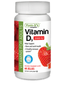 Yum-Vs Vitamin D3 for Adults Strawberry Flavor 2,000 IU 60 Jellies
